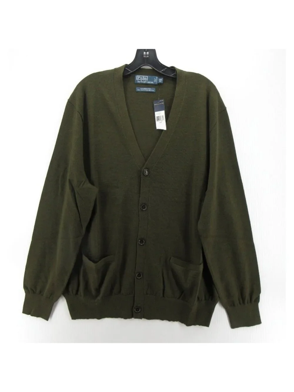 Polo Ralph Lauren Sweater 2XB Big Merino Wool Cardigan Button Up Knit